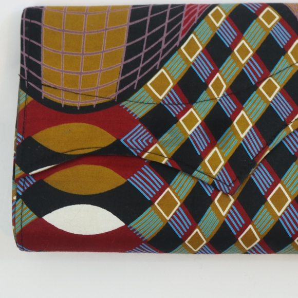 African Ankara Printed Fabric Clutch Bag - Picture 3 of 7